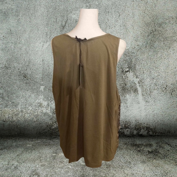 DG2 olive print large tiered tank - Picture 4 of 10